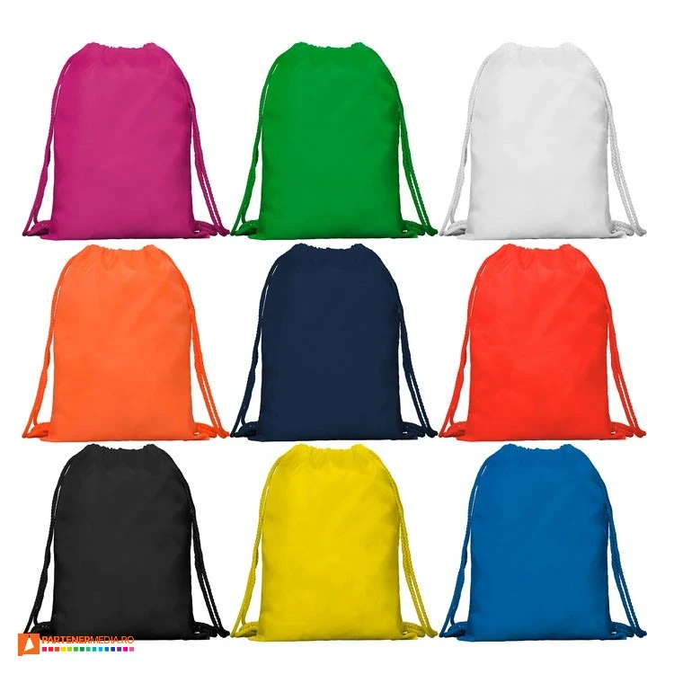 rucsacuri drawstring colorate din poliester cu snururi duble bo7155