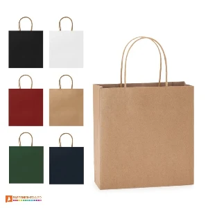 sacose promotionale din hartie kraft cu burduf bo7539