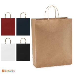 sacose din hartie colorata cu burduf bo7540