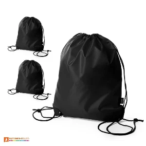 ruscsaci drawstring negri din poliester reciclat cu snururi duble bo7550 poza 4