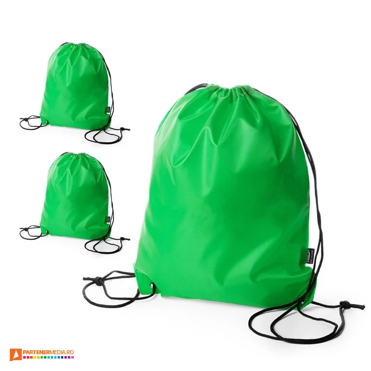 ruscsaci drawstring verzi din poliester reciclat cu snururi duble bo7550 poza 6