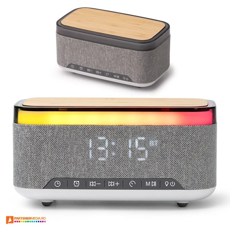 boxe audio cu incarcator wireless si ceas bs1845
