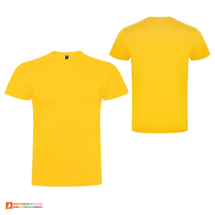 tricouri promotionale galbene din bumbac cu maneci scurte ca6550 tricouri promotionale galbene din bumbac cu maneci scurte ca6550 poza 3