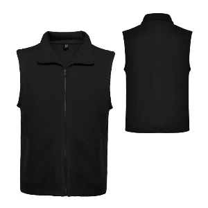 veste fleece unisex negre cu buzunare laterale cc6416 poza 5
