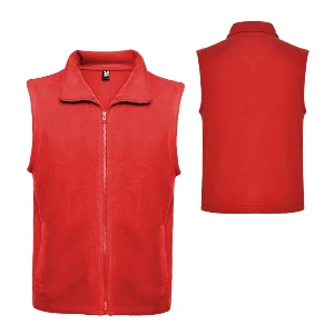 veste fleece unisex rosii cu buzunare laterale cc6416 poza 6
