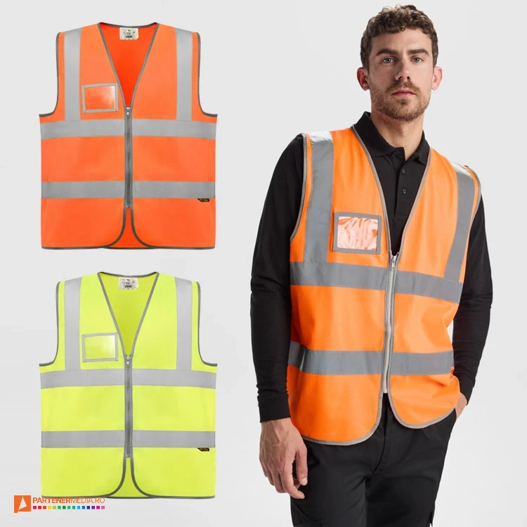 veste reflectorizante cu buzunar transparent cc9311 poza 1
