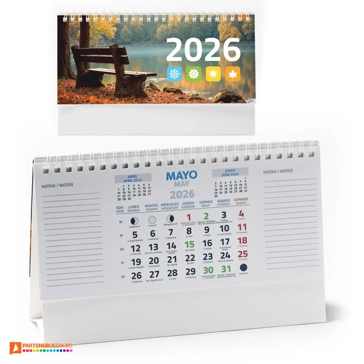 calendare de birou 2026 cu spira cn8066 poza 1