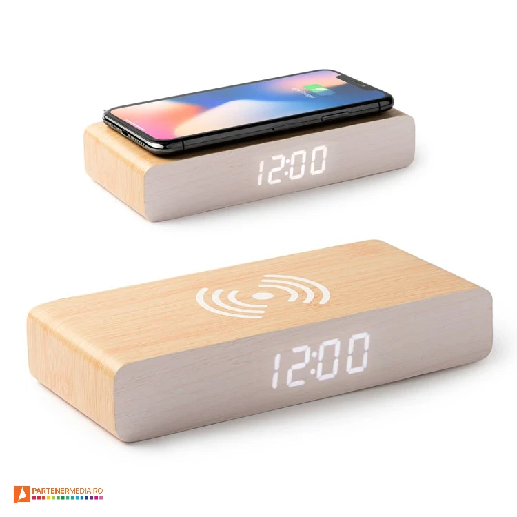 ceasuri promotionale de birou cu incarcator wireless cr3029