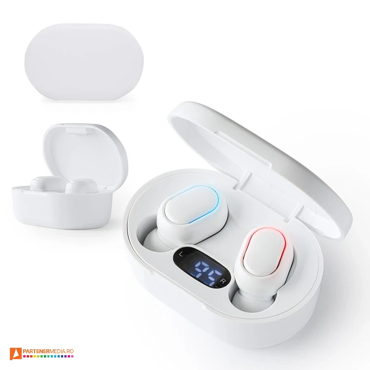 casti audio wireless cu afisaj led ep3307 poza 1