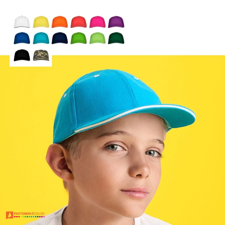 sepci promotionale colorate cu 6 panele pentru adulti si copii go7008 poza 1