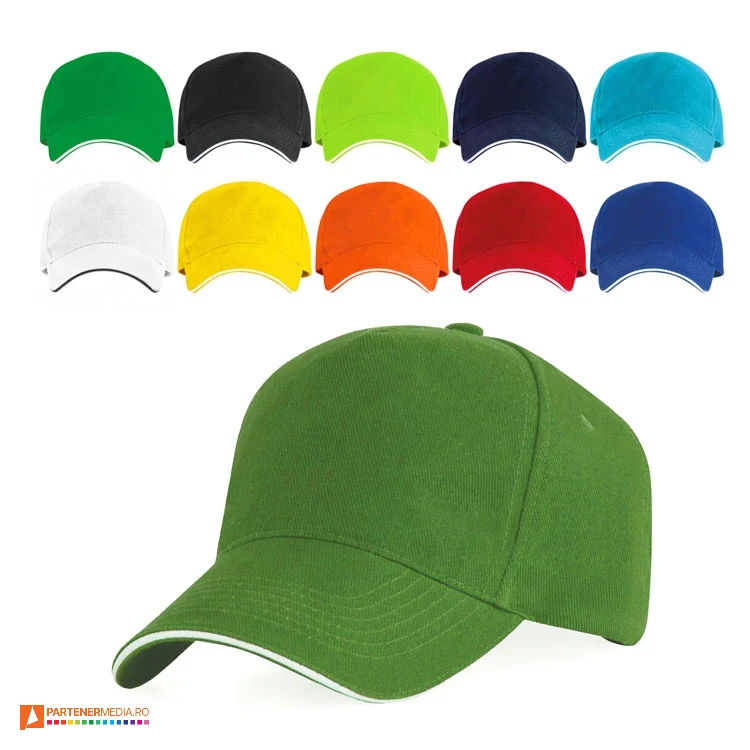 sepci promotionale din bumbac cu 5 panele colorate go7019 poza 1