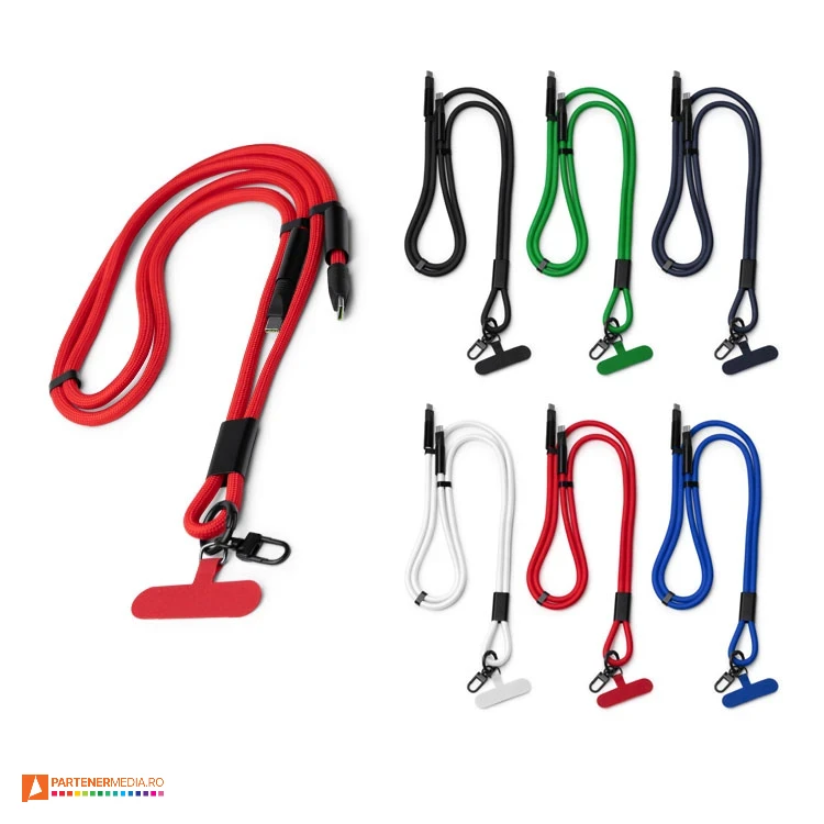 lanyard uri cu cabluri usb c si carabina ia1862 poza 1
