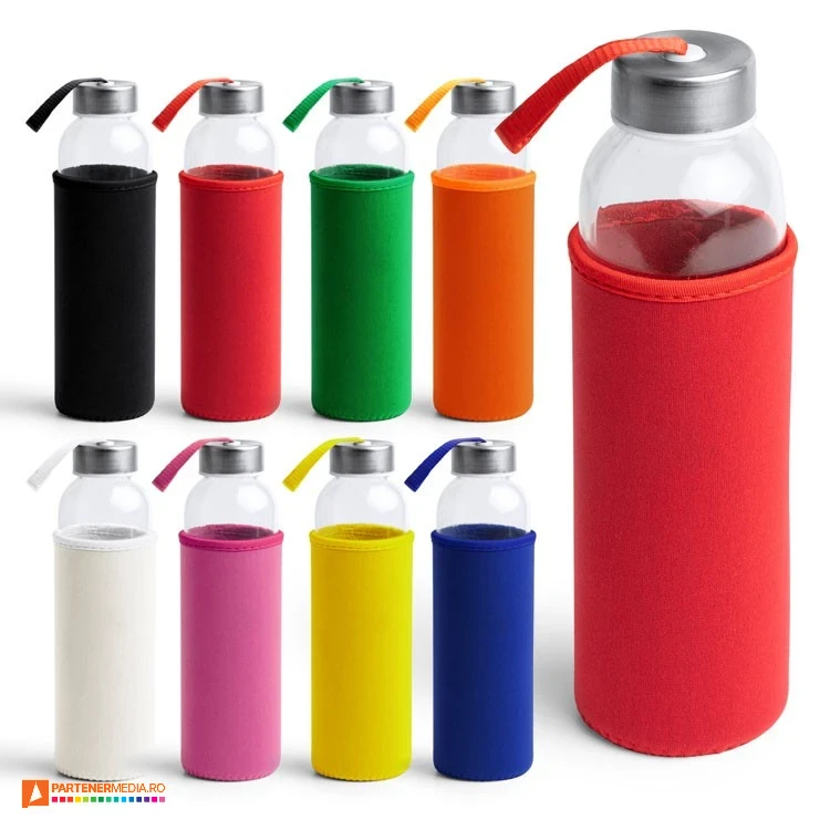 sticle promotionale de 500 ml cu husa colorata md4040
