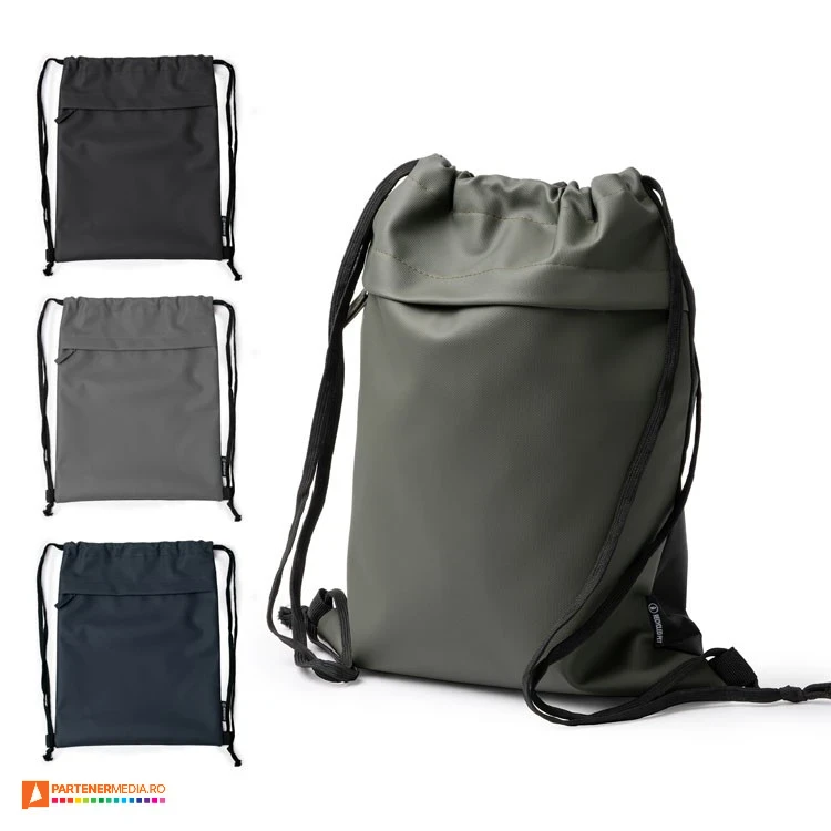 rucsacuri drawstring din imitatie de piele cu buzunar frontal mo1808