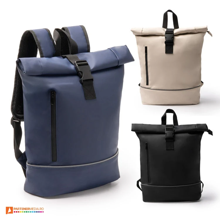 rucsacuri impermeabile rolltop din imitatie de piele mo1923