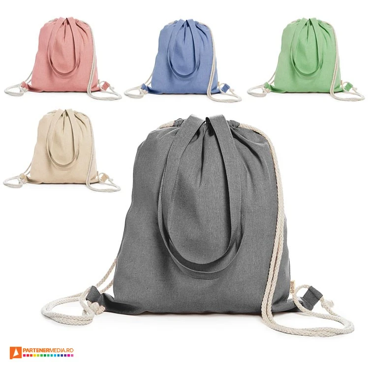rucsaci cu snururi duble si manere tip sacosa mo7107