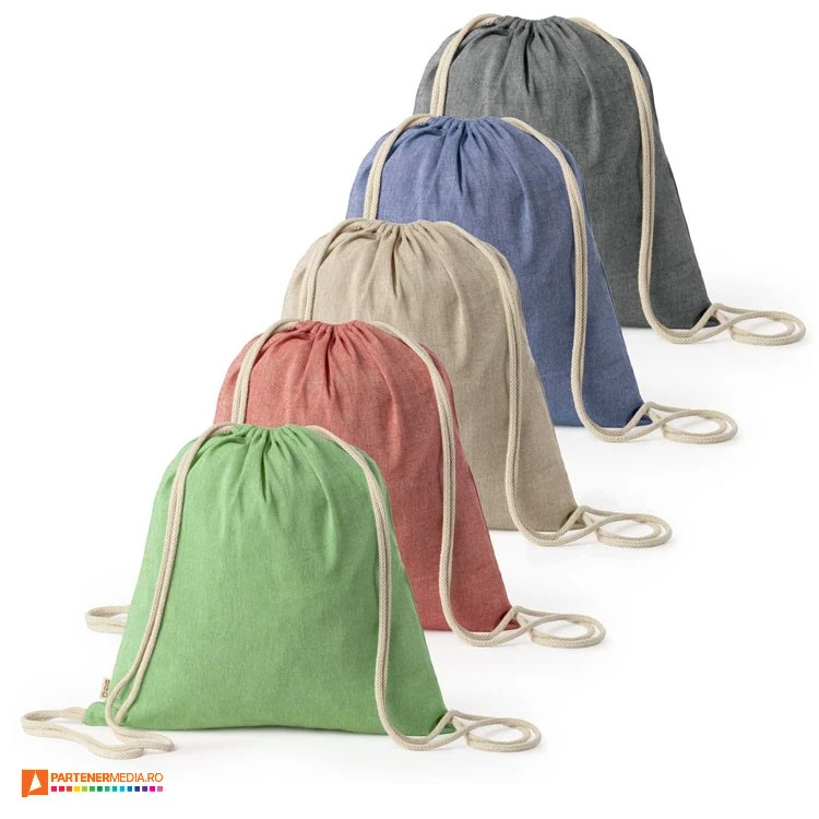 rucsaci drawstring cu snururi duble crem mo7165