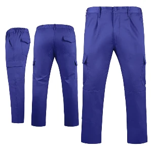 pantaloni albastri de lucru cu multiple buzunare pa9100 poza 2