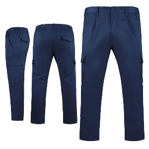pantaloni bleumarin de lucru cu multiple buzunare pa9100 poza 3