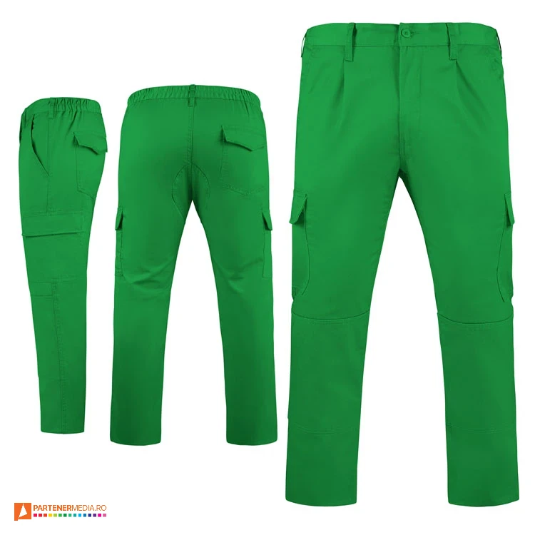 pantaloni verzi de lucru cu multiple buzunare pa9100 poza 7