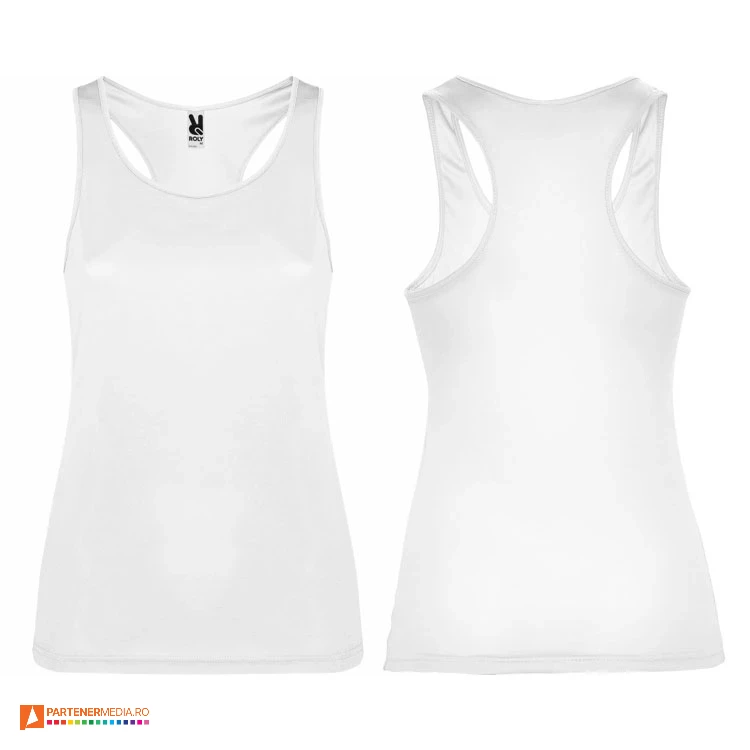 maiouri albe sport de dama din poliester pd0349 maiouri albe sport de dama din poliester pd0349 poza 2