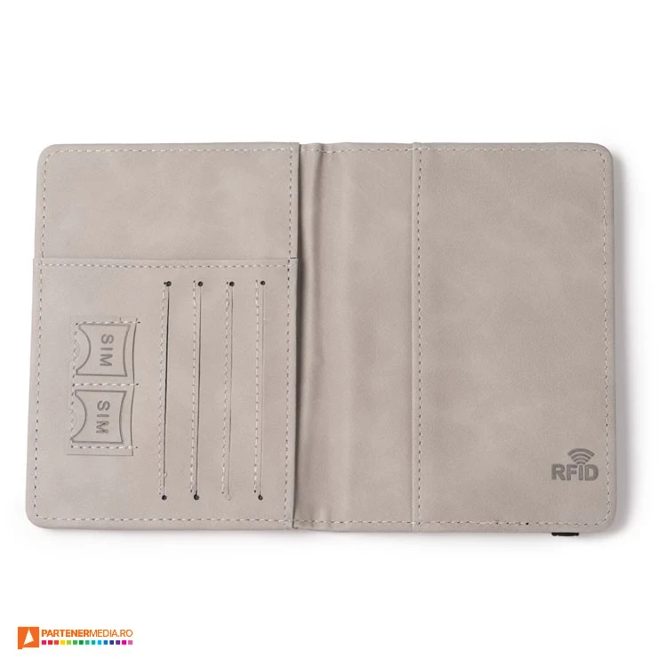 coperti de pasaport din imitatie de piele cu rfid pm1774 poza 2