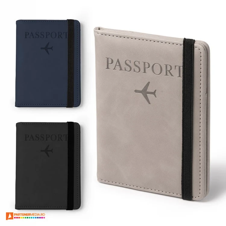 coperti din imitatie de piele de pasaport cu rfid pm1774