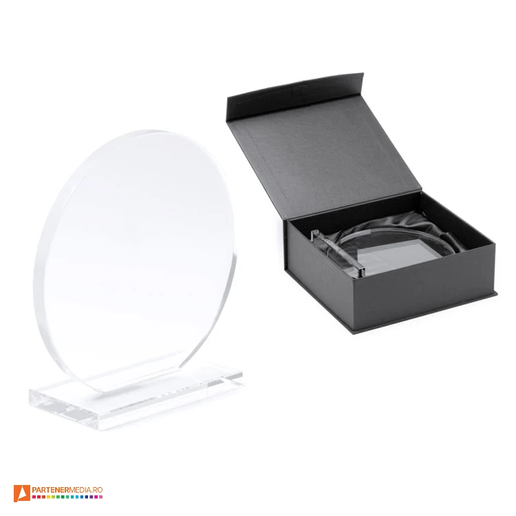 trofee promotionale din sticla cu forma rotunda pr1704 trofee promotionale din sticla cu forma rotunda pr1704 poza 1