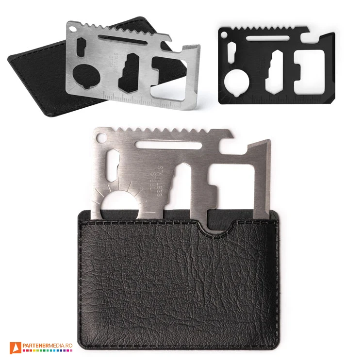 unelte metalice multifunctionale cu etui din imitatie de piele to1390