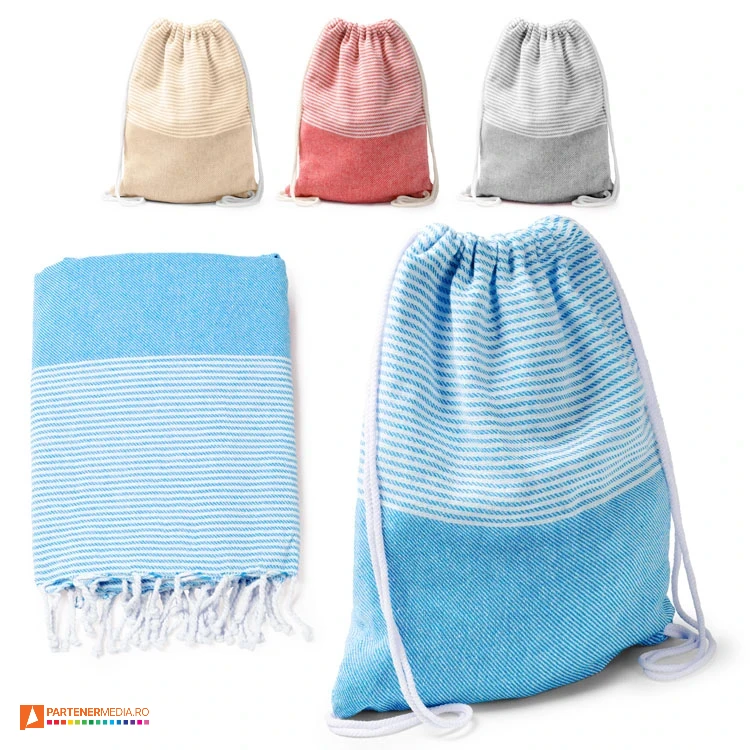 prosoape de plaja pliabile in rucsac drawstring tw1825