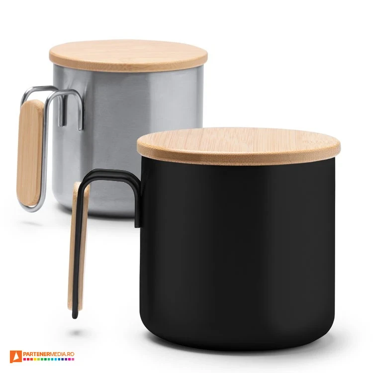 cani metalice moderne cu maner si capac din lemn tz1264