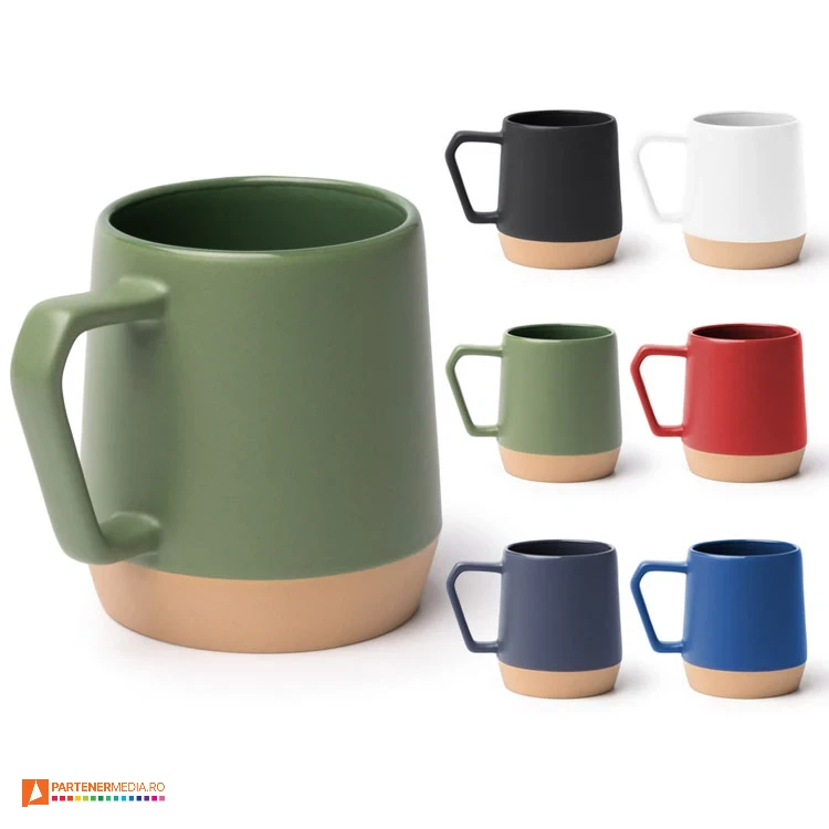 cani promotionale ceramice cu design modern si baza din pluta tz2013 poza 1