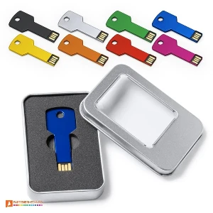 stick uri usb metalice cu forma colorata de cheie us4187