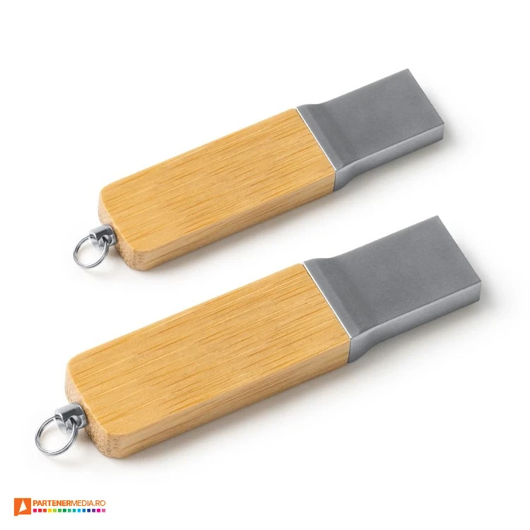 memory stick uri usb de 16 gb din lemn de bambus cu forma dreptunghiulara us4198
