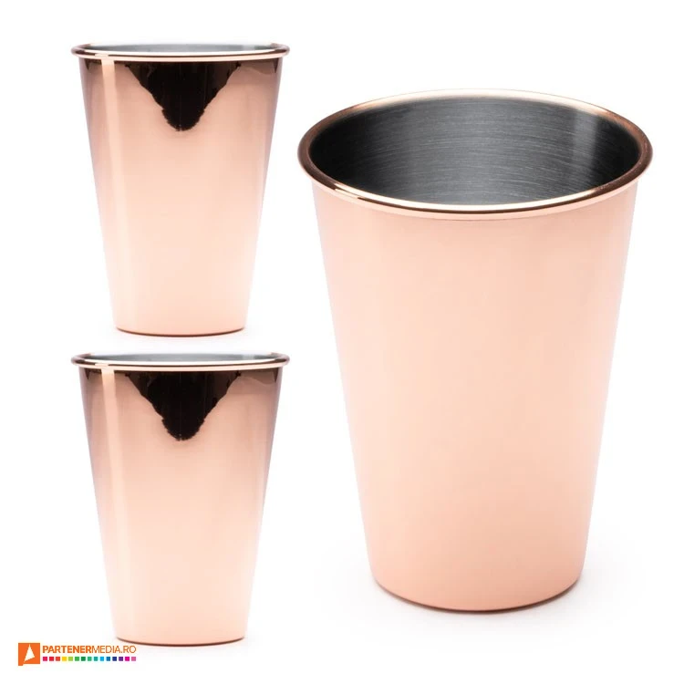 pahare promotionale metalice cu suprafata cromata va1162 poza 1