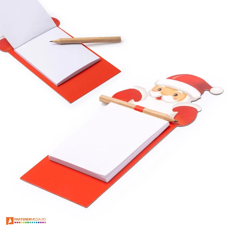 blocnotes uri cu creion si design de craciun xm1304