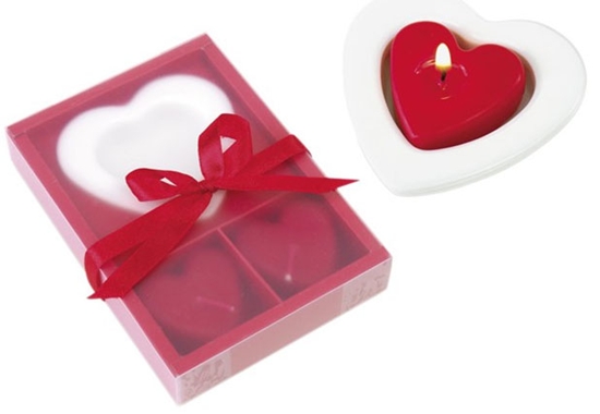 0902180 Set promotional de lumanari in forma de inima 2 Hearts