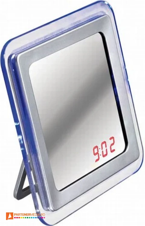 Oglinzi promotionale cu ceas si alarma - 47682 47682 Oglinda pentru masa cu ceas