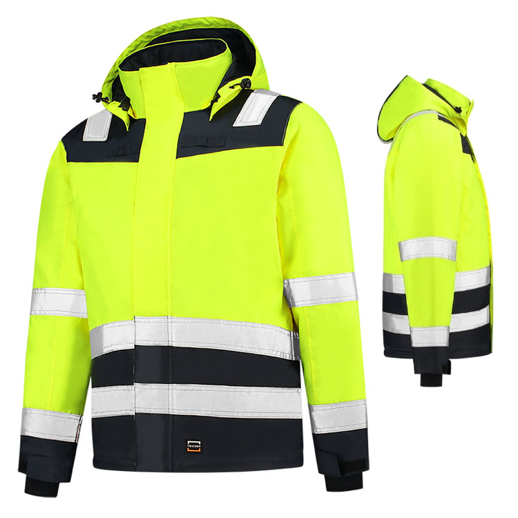 jachete unisex de lucru galbene cu benzi reflectorizante ADT51 poza 2