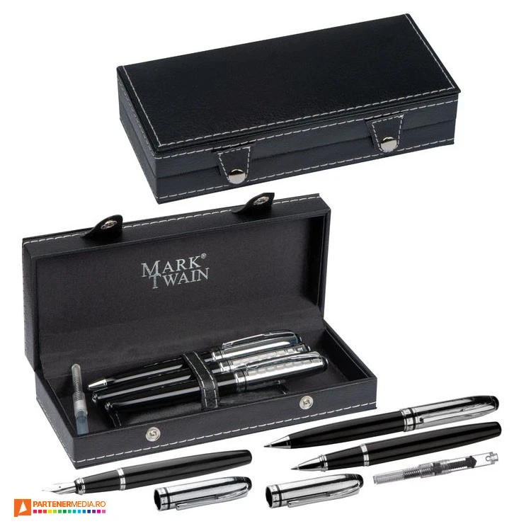 seturi de 3 instrumente de scris mark twain in cutie de cadou 1346303 poza 1