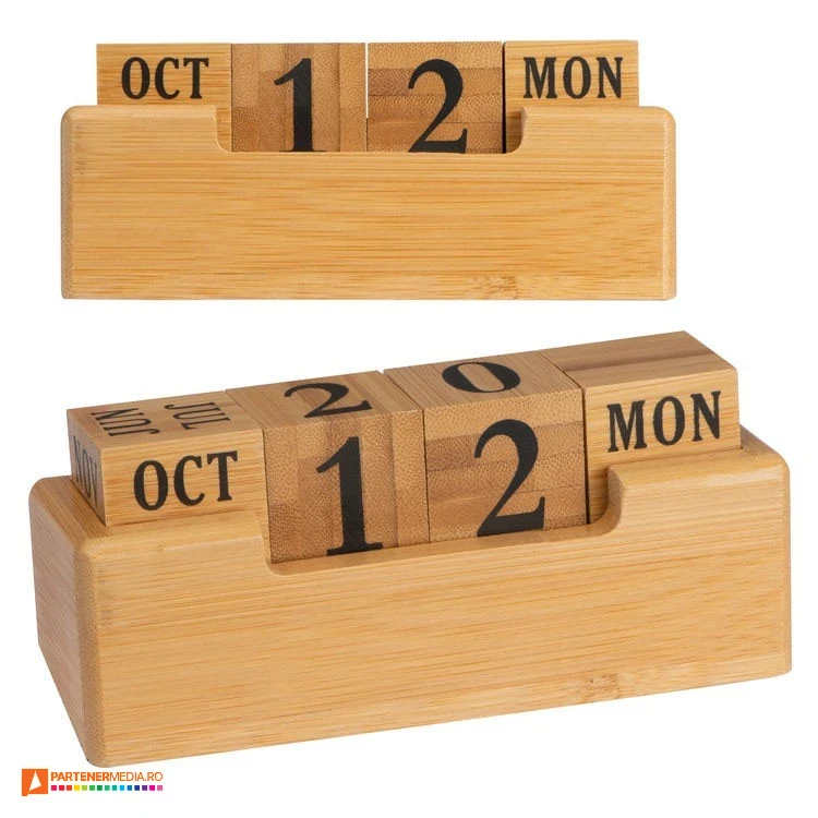 calendare perpetuu din lemn de bambus 2226313 poza 1