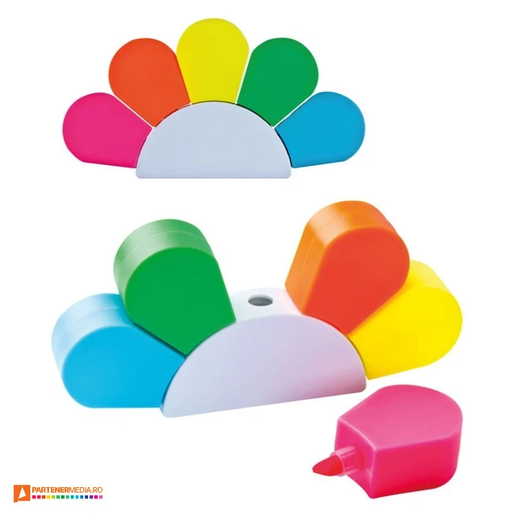 markere promotionale din plastic cu 5 culori 23486 poza 1