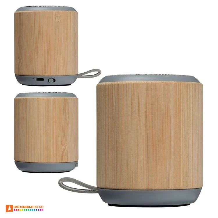 boxe audio wireless din lemn de bambus 33207