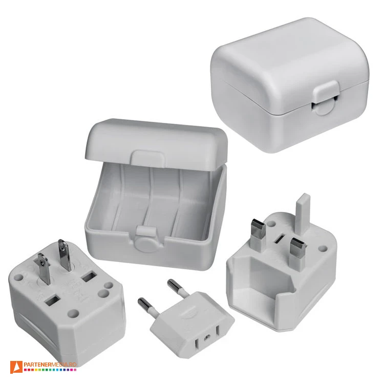 adaptoare universale de priza cu carcasa din plastic 40394 poza 1