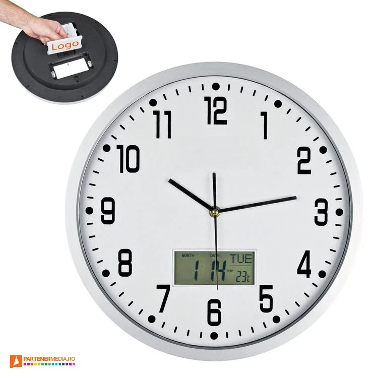 ceasuri promotionale de perete cu afisaj digital si analogic 4124006 poza 1