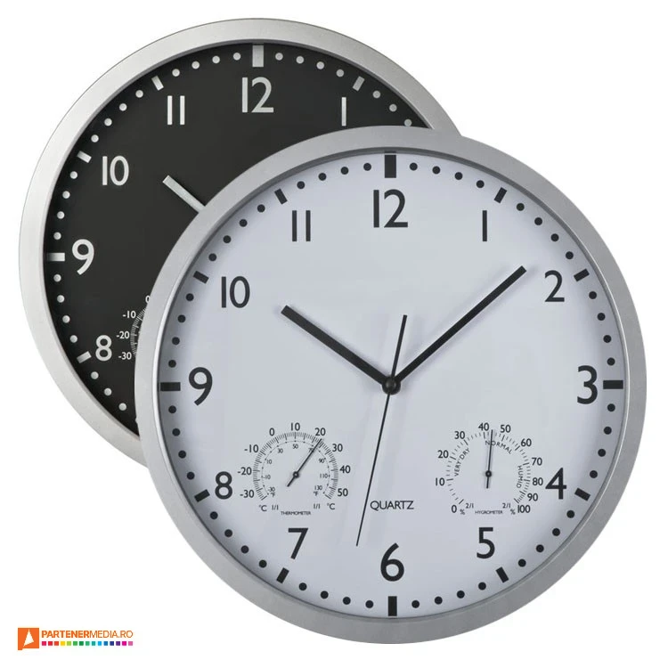 ceasuri de perete cu termometru si higrometru 43450 poza 1