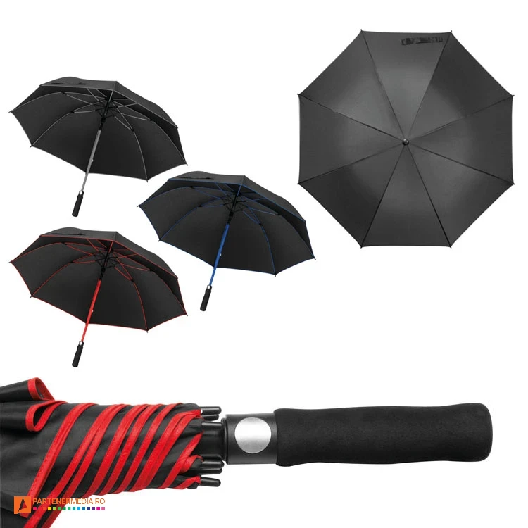 umbrele negre automate cu cadru colorat 43910 poza 1