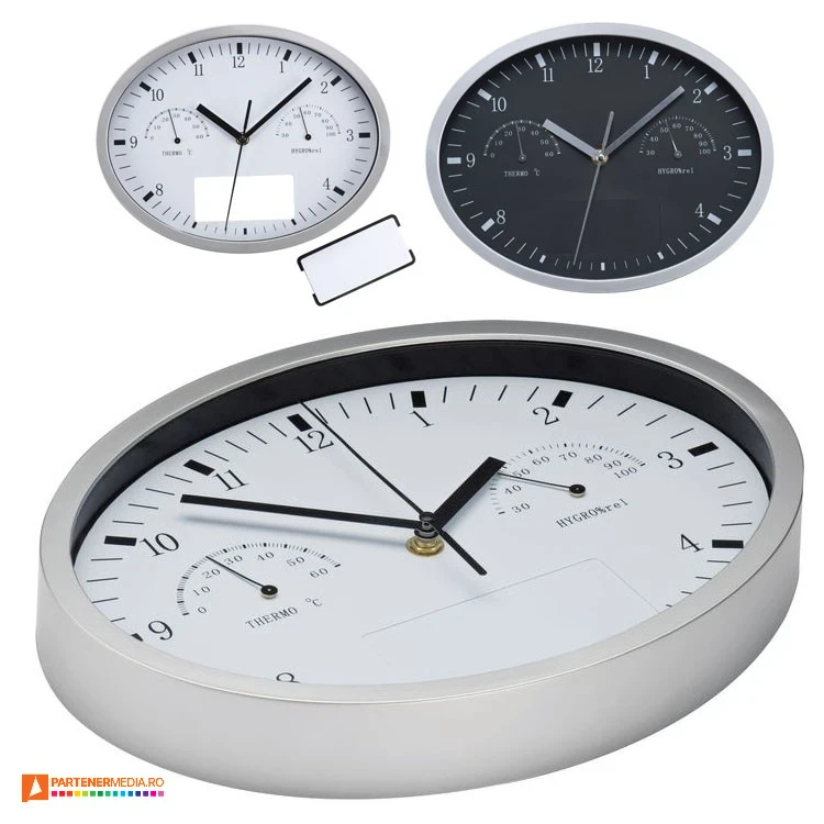 ceasuri promotionale de perete cu higrometru si termometru 47871 poza 1
