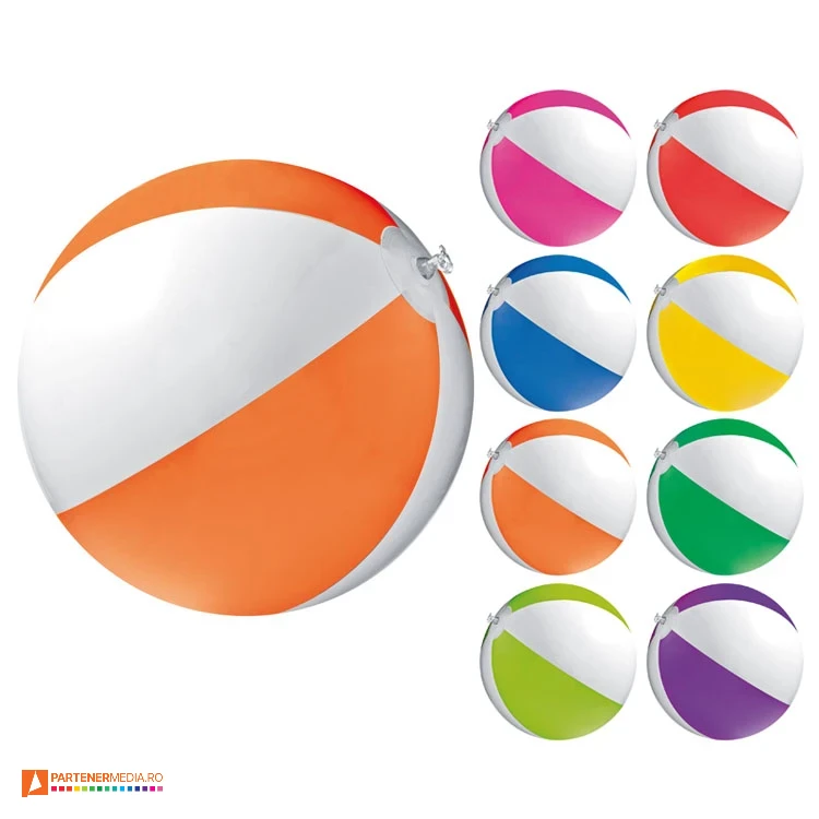 mingii gonflabile de plaja bicolore cu diametru de 40 cm 51051 poza 1