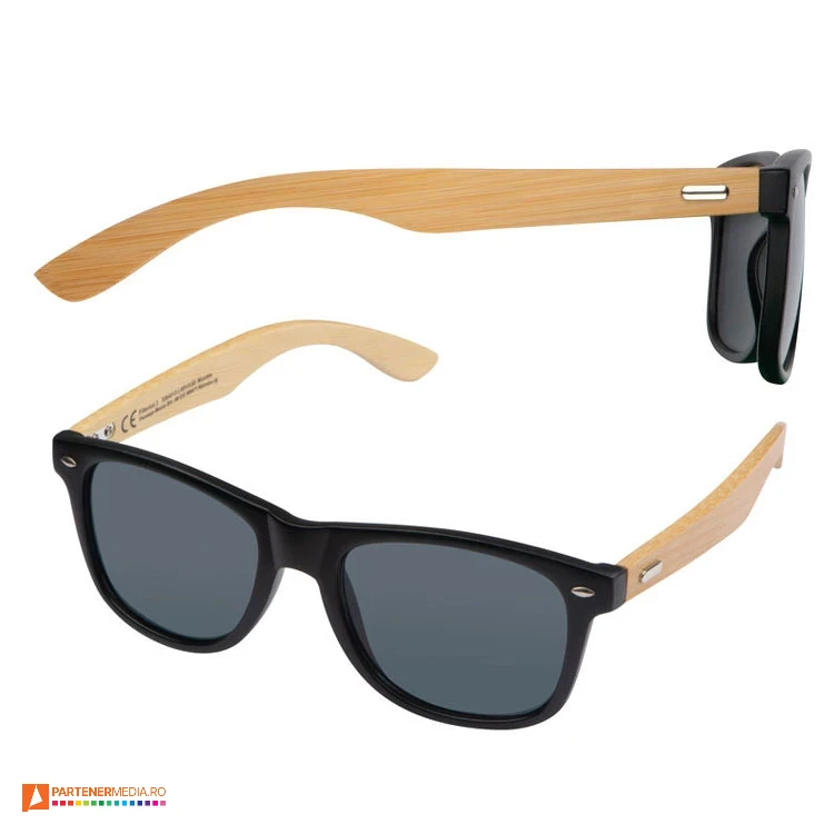 ochelari unisex de soare cu brate din lemn 53643 poza 1